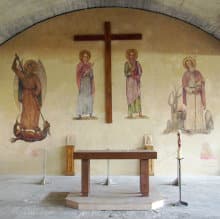 Fresko mit Kreuz