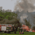 Brand einer Hütte am Spreiberg in Hüsten