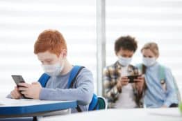 Children Wearing Masks in School